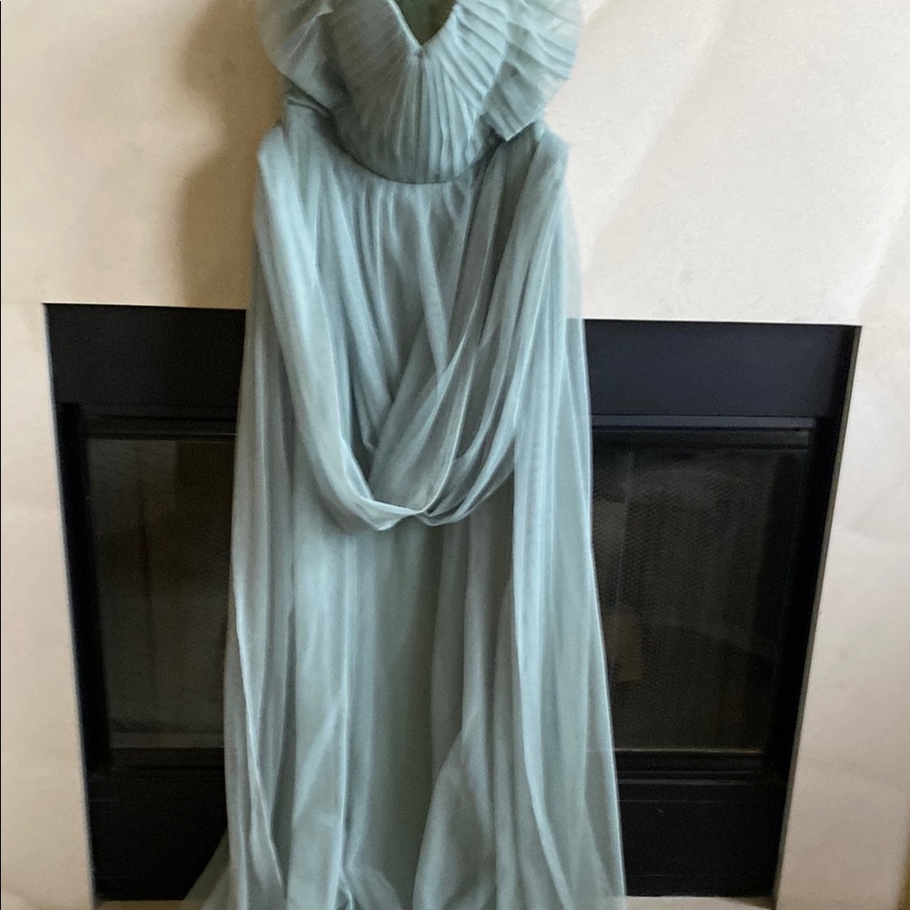Elegant evening gown Birdie Grey chiffon sage color